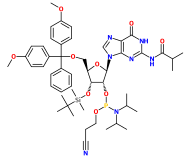 (image for) MC082503 3'-O-TBDMS-5'-O-DMT-N2-iBu-rG CED phosphoramidite